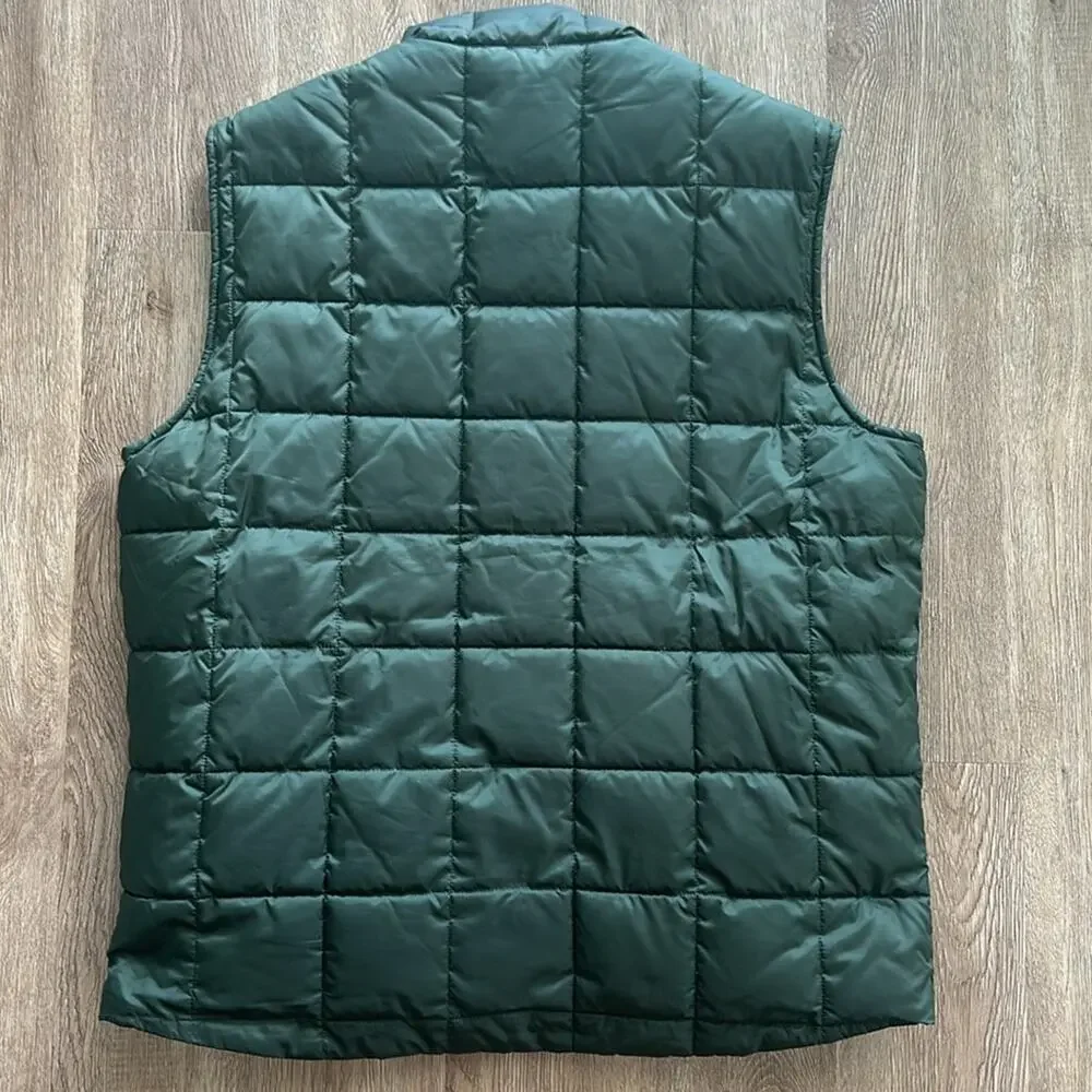J.Crew Dark Green Box-Quilted PrimaLoft Vest‎ Size XL